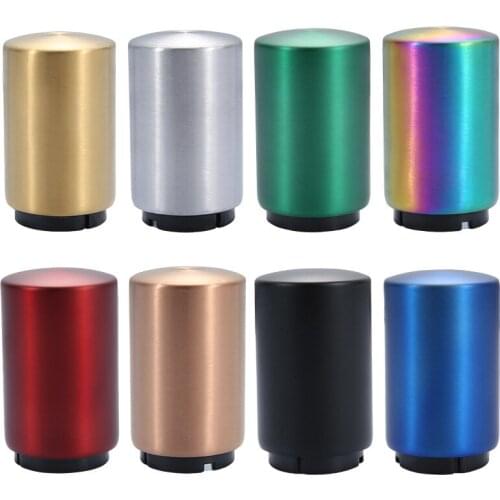 50pcs Magnetic Automatic Press Beer Opener Stainless Steel Bottle Opener Portable Magnet Wine Openers Bar Tools W0017