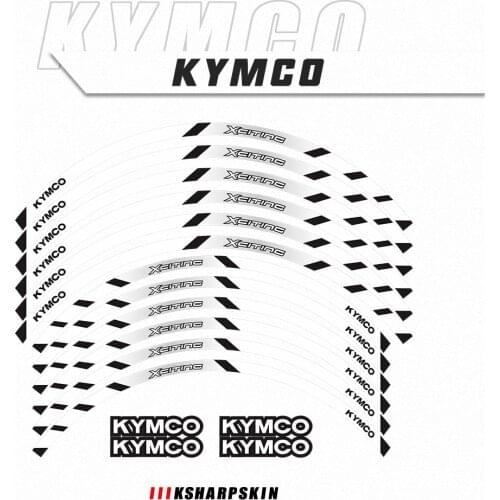 Motorcycle Racing equipment Accessories Wheel Tire Rim Decoration Adhesive Reflective Decal Sticker For KYMCO XCITING