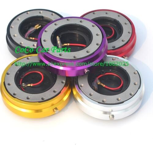 Aluminum Slim Steering Wheel Quick Release Adapter Snap Off Kit Red Blue Black Silver Purple Gold Quick Release Hub Kit