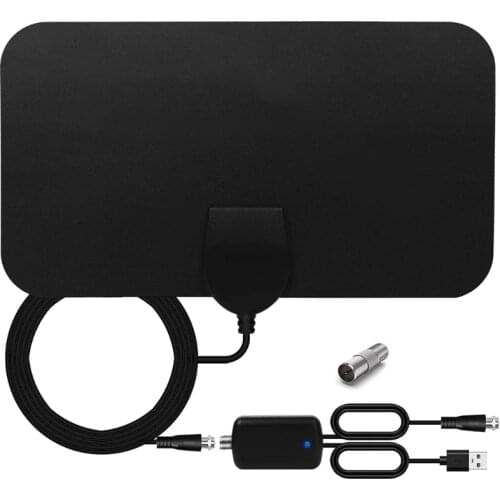 TNT Antenna With Signal Amplifier 120-Mile TV Antenna 1080P H D 4K VHF UHF FM