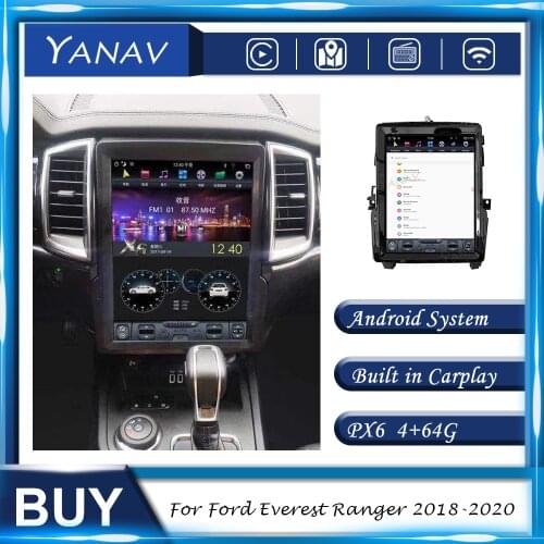 Car Radio Android GPS Navigation For Ford Everest Ranger 2018-2020 Stereo Receiver Built in Carplay Multimedia Player Head Unit