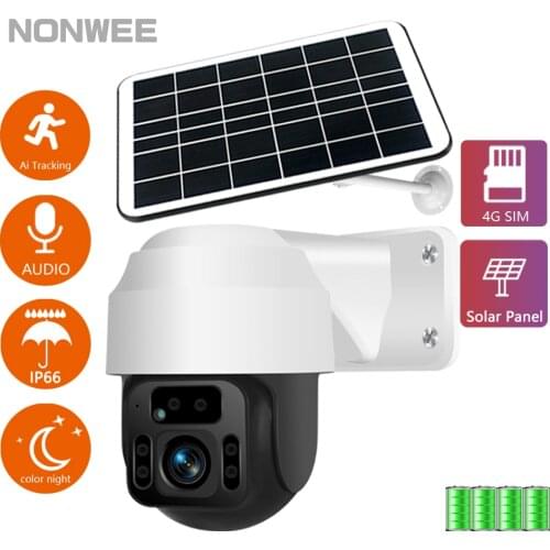 Solar Panel WIFI Camera PIR Human Detection Video Surveillance Vight Vision Waterproof Videcam