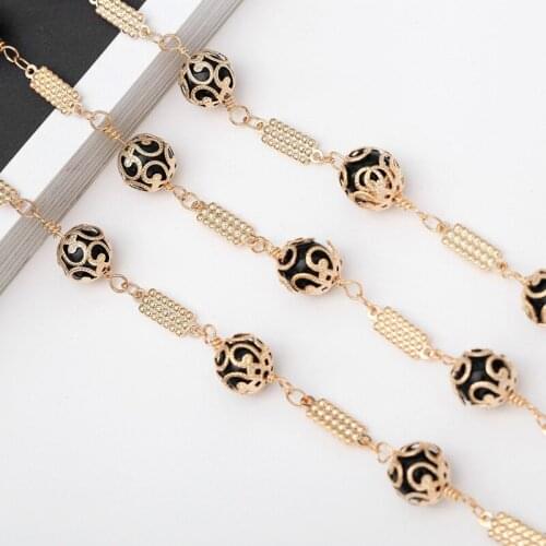 Fashion Charm Ball Metal Eyeglass Chains Eyewear Sunglasses Rope Reading Glasses Chain Cord Holder Neck Strap