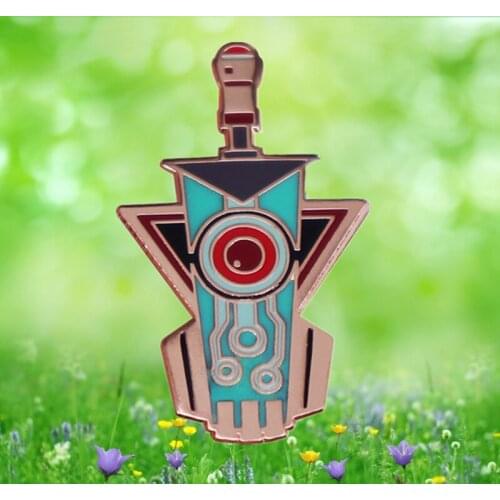 Red Transistor Sword Enamel Pin RPG Role Playing video game badge brooch