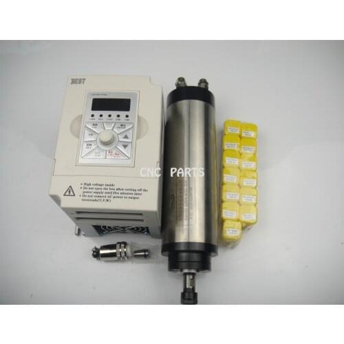 CNC milling spindle ER11 800w water cooling spindle motor + 13 pieces ER11 collets +1.5KW inverter