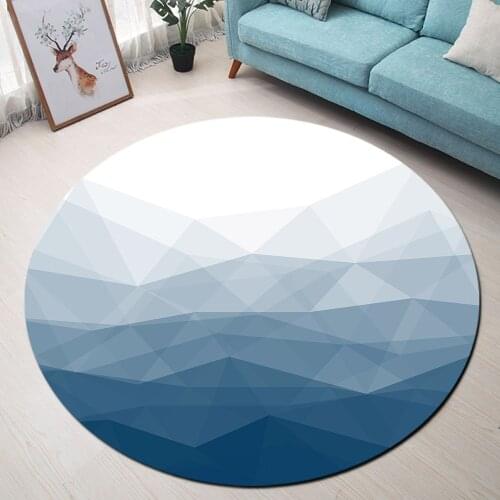 Geometric Round Carpets Nordic Simple Style Rugs Bedroom Living Room Area Carpet Coffee Table Floor Mats Non-slip Area Rug