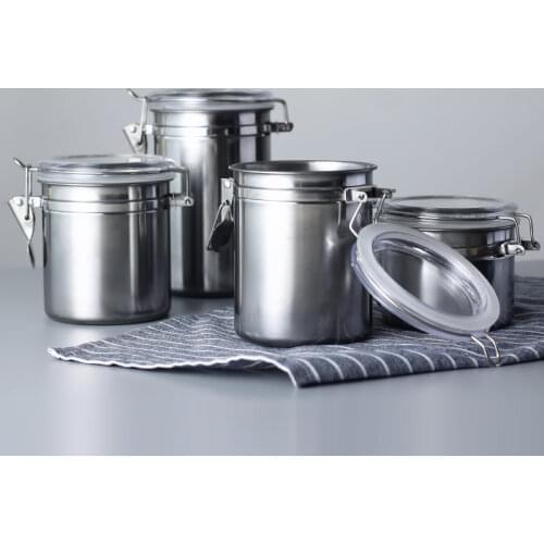 Stainless sealed tea storage tank milk powder food moisture-proof dry honey citrons passion fruit coffee bottle cans container