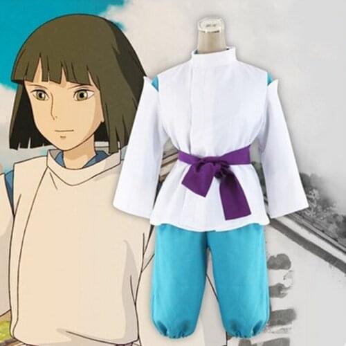2020 Anime Spirited Away Cos Nigihayami Koakunushi Cosplay Halloween White Dragon Set Daily Costume Fashion Four-Piece Set S-XL