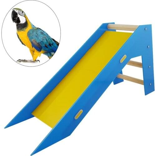 Pet Ladder Parrot Toy Slide Ladder,Skill Training Slide & Crawling Ladder for Bird Cockatiels Parakeet Funny Perch Toys