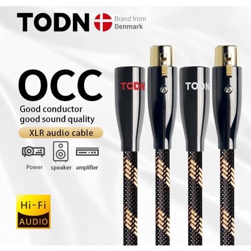TODN 6N OCC copper Nylon Braided XLR Cable Male to Female M/F 3Pin jack Extension Cable For Microphone Mixer