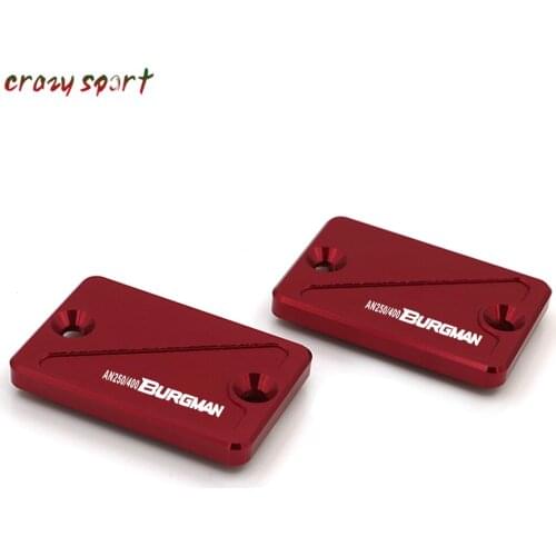 Motorcycle Parts For SUZUKI AN-250 AN-400 AN250 AN400 Burgman LT-A 400F Front Rear Brake Fluid Reservoir Cover Cap With Logo