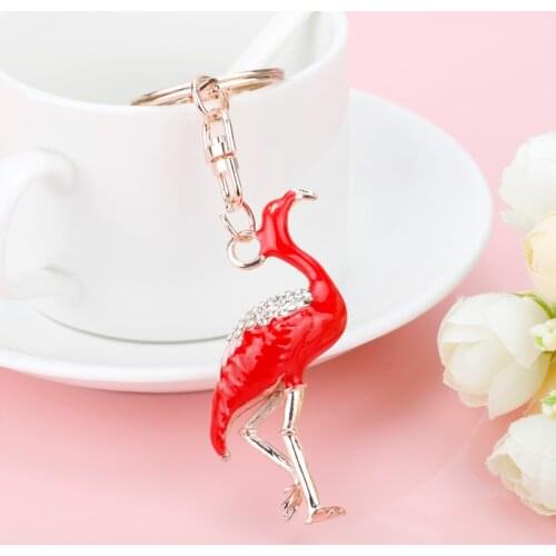 MQCHUN Flamingo Keychain Diy Keychains Animal Bird for Women Car Bag Key Chain Key Holder-10