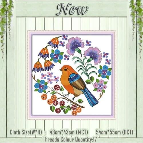 Magpie on a Willow Branch NKF painting counted print on the canvas DMC 11CT 14CT kits DIY Cross Stitch embroidery needlework Set