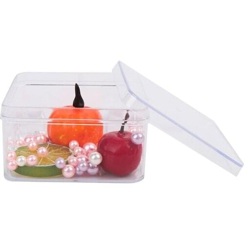 New Hot Transparent Plastic Candy Box Biscuits Cookies Packing Box Party Treat Boxes Square Gift Container 10.5*10.5*5.5cm