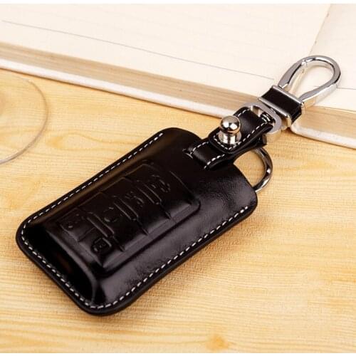 Leather Car Key Fob Cover for Cadillac CTS Coupe 2014 ATS 2012 XTS 2013 SRX Escalade Key Case Holder Bag Accessories