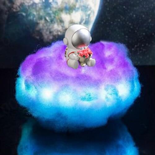 New Dropship Special LED Colorful Clouds Astronaut Lamp With Rainbow Effect As ChildrenS Night Light Creative Gift In
