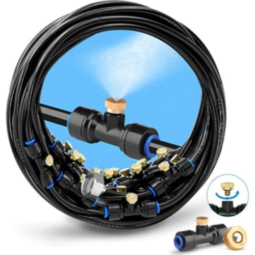 New Product 6/9/15/18m High quality Cooling Water Fog Sprayer System Garden Nebulizer Outdoor Misting System Water Mist for Gree