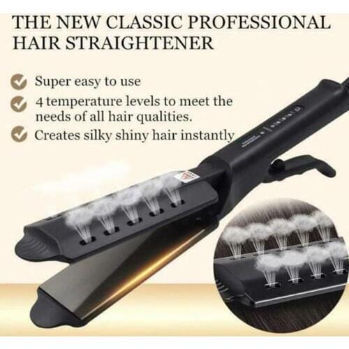 New Hair Straightener Four-Gear Hair Flat Iron Professional Tourmaline Ceramic Electronic Hair Steam Straightening Comb Irons