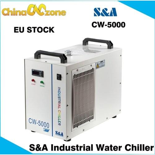 CW5000 S&A Industry Chiller Water Cooler 5000W for CO2 Laser CNC Engraving Cutting Machine Cooling 80W 100W 130W Laser Tube