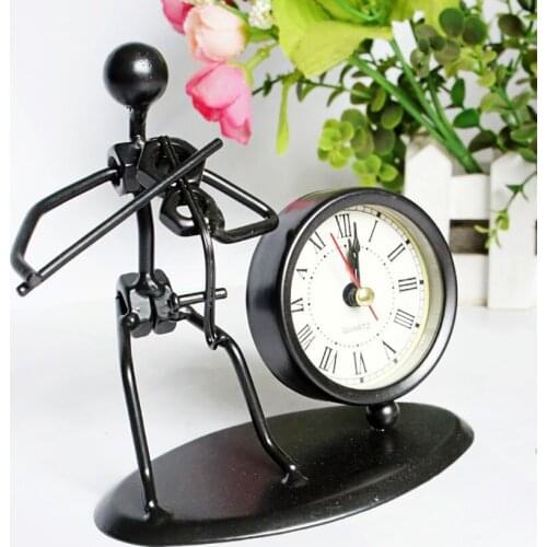 Creative Electronic Desk Clock Decoration Iron Bedroom Decoration Office Accessories Decoration Reloj De Pared Vintage Klok Z022