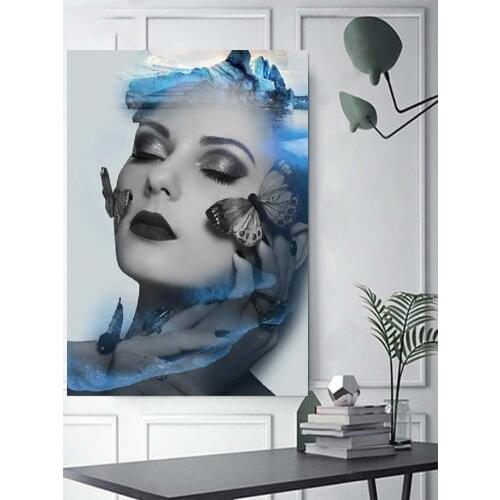 Full 5D DIY Diamond Painting girls and butterflies Full Square Diamond Embroidery mosaic crystal Handicraft Home Decor P1226