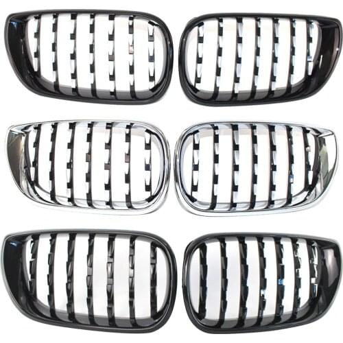 1 Pair Front Bumper Kidney Grille Fit for BMW 3 Series E46 4-door 2002-2005