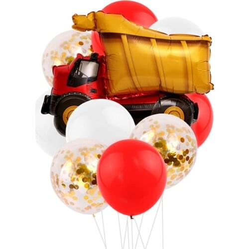 10pcs Latex Foil Balloons Tank Plane Confetti Ballon Birthday Party Decorations Kids Baby Shower Gifts Happy Birthday Balloon