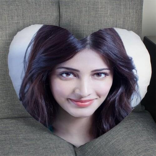 Shruti Haasan Actor Pillow Slips Heart Shape Pillow Covers Bedding Comfortable Cushion/Sofa/Home/Car High Quality Pillow Cases