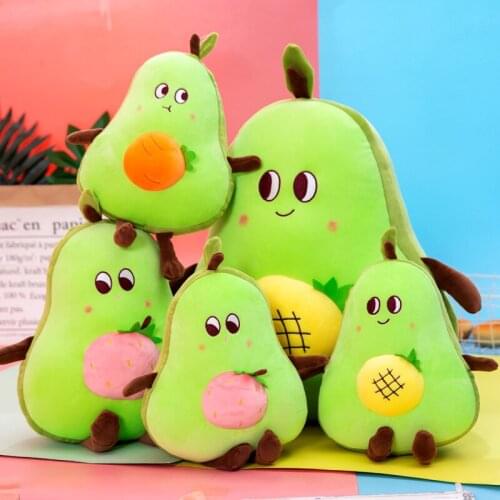 25-80cm cute beautiful avocado fruit plush plant toy cartoon plush doll boy girl anti-stress pad pillow gift M125