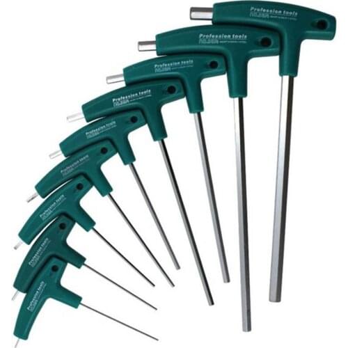 T-Handle Hex Allen Key Screws Screwdriver Driver Tools Wrenches Set Industrial Grade Repair Tool Flat Head Hex Wrench