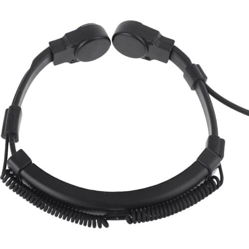 Telescopic Heavy Duty -Tactical Throat Vibration Mic Headphone Headset