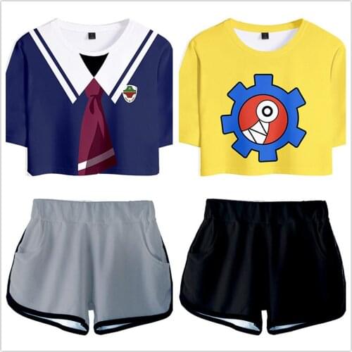 SK8 the Infinity Hoodie 3D Printed Sweatshirt Pullover Reki Kyan Miya Cosplay Costume Crop Top Shorts Two Piece Sets
