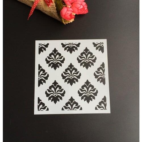 1Pcs 13*13cm Scapbook Stencil Cake Decorating Tool scrapbooking DIY Decorating Stencil Fondant Pattern Printing Spray Template