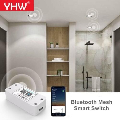 YHW Bluetooth Mesh Smart Switch Breaker APP Control On-OFF Controller AC100-240V Home Automation Circuit with Timer