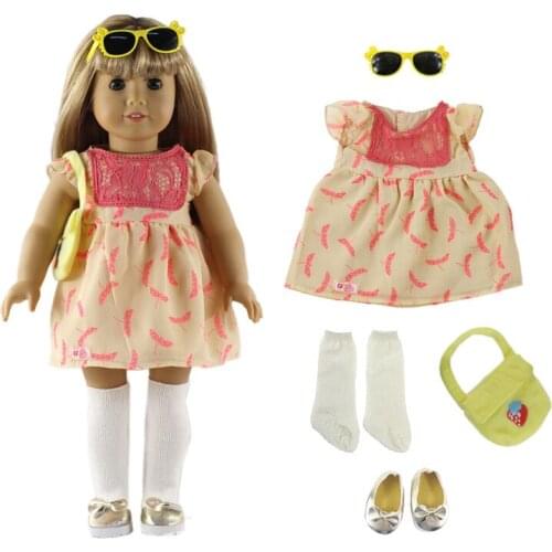 1 Set Beautiful Casual Wear Outfit Doll Clothes for 18'' American Doll A2