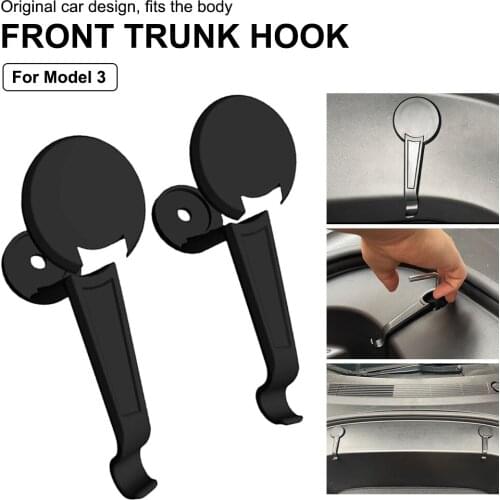 1 Pair Frunk Grocery Bag Hooks Bolt Covers Automotive Trunk Hook Car Accessories for Tesla Model 3 2021 Car Interior Accessories