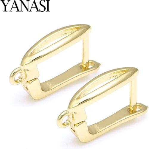 1 Pair Earrings Jewelry Findings Copper Evil Eye Shape Gold Silver DIY Earring Hooks Jewellery Making Wholesale