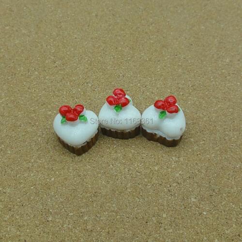 1pcs/lot resin white strawberry plate Cake 14mm Cabochons Scrapbooking Hair Bow Center Card Frame Making Craft DIY B009-5