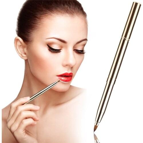 1PC Pro Dual Head Makeup Brush Lip Brush Retractable Eye Liner Eyeshadow Brush Foundation Makeup Cosmetics Tool