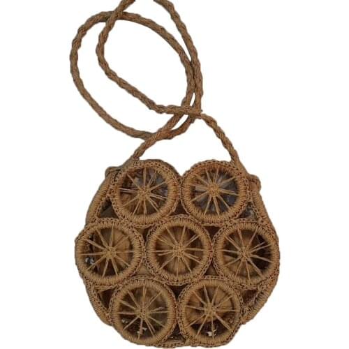 2020 Summer Hollow Straw Bag Large Capacity Beach Holiday Bag Crossbody Bag Hand Weaving Female Shoulder Messenger Bag