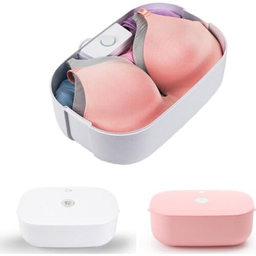 220V/50Hz Household Clothing Drying Case Travel Portable Clothes Disinfection Machine Mini Underwear Dryer Storage Box