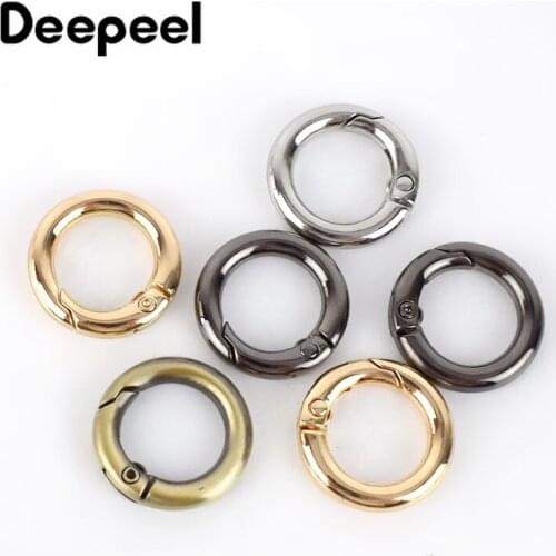 5/10pcs 10mm Openable O Ring Buckles Keyring Leather Belt Strap Dog Chain Webbing Buckle Snap Clasp DIY Accessories