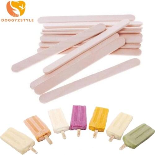 50pcs Wooden Popsicle Sticks Natural Wood Ice Cream Sticks Kids DIY Hand Crafts Art Ice Cream Lolly Cake Tools