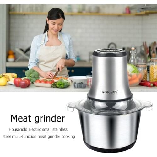 800W Stainless Steel Electric Chopper Meat Grinder Mincer Food Processor Food Mixer Grinder Blender for Kitchen EU Plug
