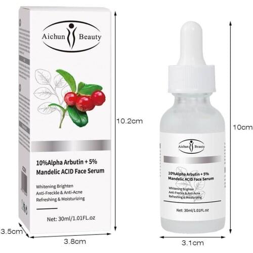 Arbutin Skin Whitening Serum Lightening Kojic Acid Serum Brightening Bleaching Dark Spot Cream 30Ml