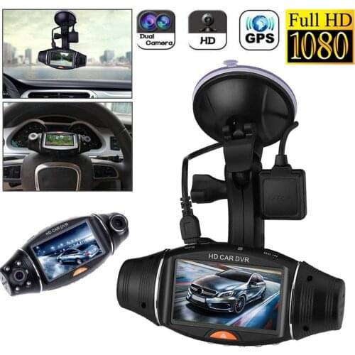 Car Electronics DVR/Dash Camera HD 1080P Dual Lens GPS Car DVR Camera Vehicle Dash Cam Video Recorder G-sensor 2020 New