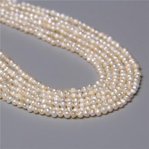 Natural Small 2.5mm Cultured White Baroque Freshwater Pearl Beads Loose Seed Pearl Bead For Jewelry Making DIY Bracelet Necklace