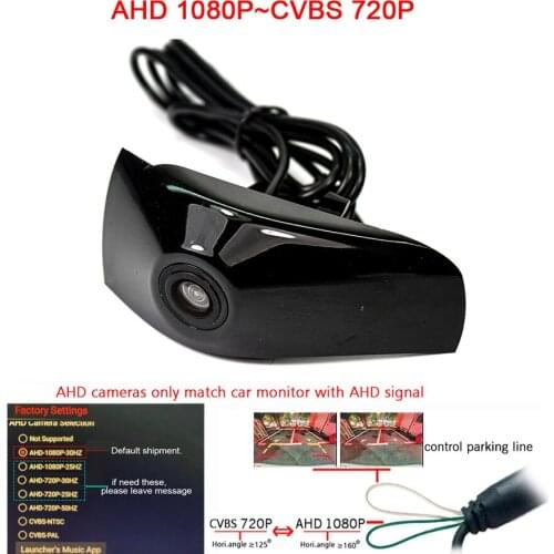 720P AHD 170deg Car Front View vehicle grille Camera for Toyota Camry highlander 2018 2019 front Grille positive view Camera