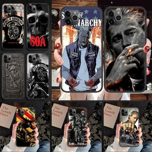 Sons of Anarchy Phone Case Cover Hull For iphone 5 5s se 2 6 6s 7 8 12 mini plus X XS XR 11 PRO MAX black luxury shell art