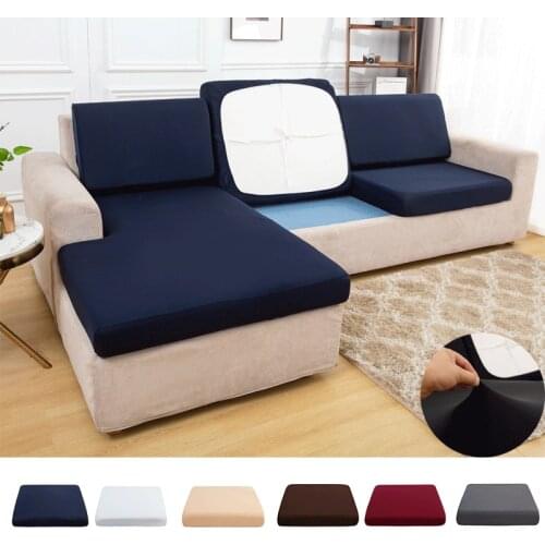 A3 Elastic Sofa Cover High Stretch Waterproof Jacquard All-inclusive Couch Milk Silk Sofa Cushion Cover 1-3seat (With Tie)